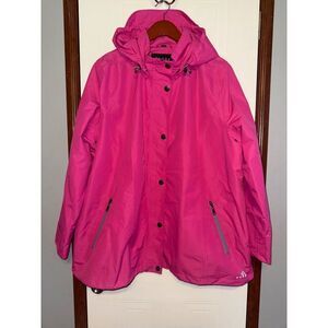 Nauge Pink Floral Magic Print Raincoat Q4877HE-756 Sz 1X